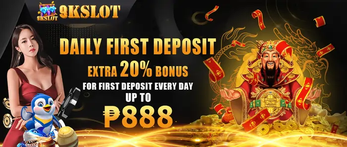 daily first deposit up to P888 at 9slot casino!