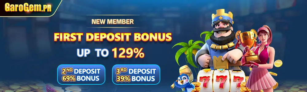 first deposit bonus up to P129%